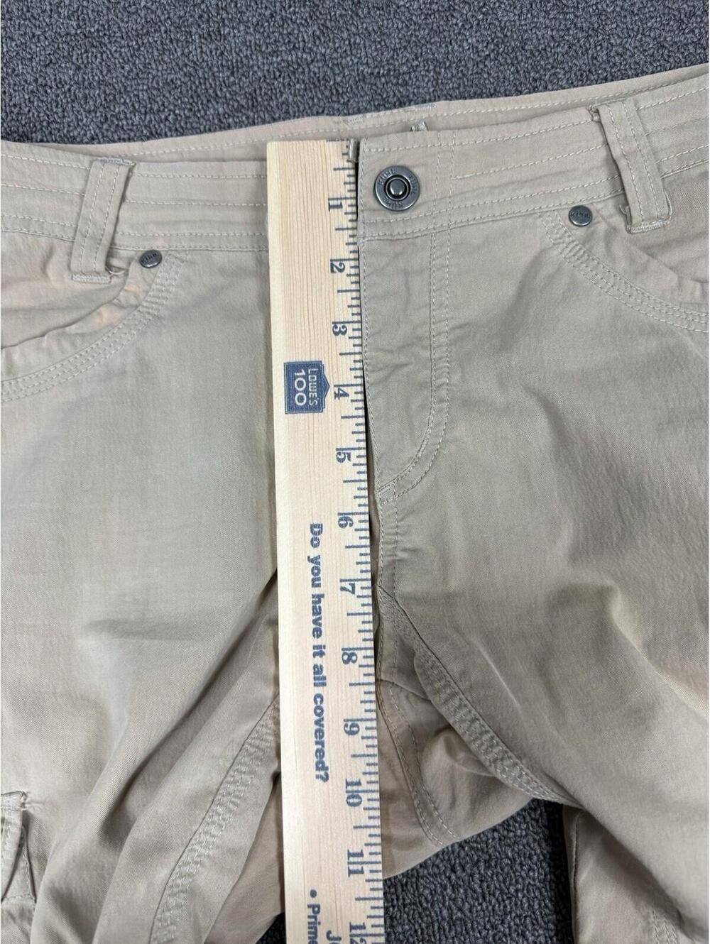 Kuhl Legendary Pants Womens 6 Reg Khaki Cargo Hiking Nylon Blend Roll Up - Picture 5 of 9